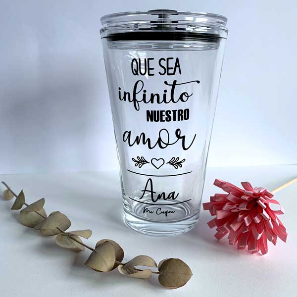 Vaso térmico de acero con logo